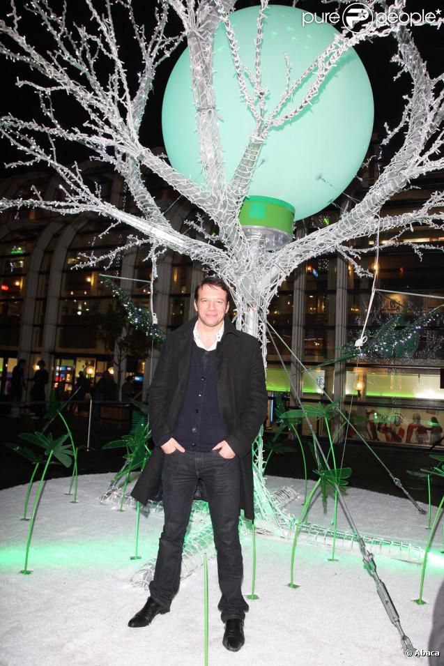 Samuel Le Bihan au Forum des Halles à Paris pour les illuminations de Noël le 19/11/09
