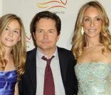 Michael J. Fox en famille à une soirée de charité en faveur de la maladie de Parkinson le 21/11/09 à New York