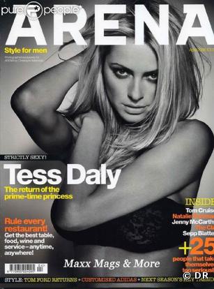 La belle Tess Daly en couverture du magazine Arena...