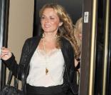 Geri Halliwell donnait un fête de Noël pour sa fille et quelques amis, à son domicile londonien le 3 décembre 2009.