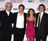Sam Elliott, Hugh Grant, Sarah Jessica Parker et Marc Lawrence, à l'occasion de l'avant-première de  Où sont passés les Morgan ? , qui s'est tenue à l'Odeon de Leicester Square, le 8 décembre 2009.