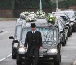 Les funérailles du grand-père de David Beckham à Londres le 9 décembre 2009