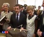 Nicolas Sarkozy en visite chez Vuitton 