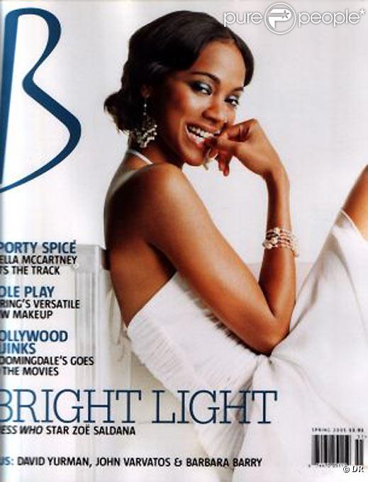 Zoe Saldana en couverture de B 