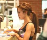 Audrina Patridge dans son club de gym de Los Angeles, le 12 décembre 2009