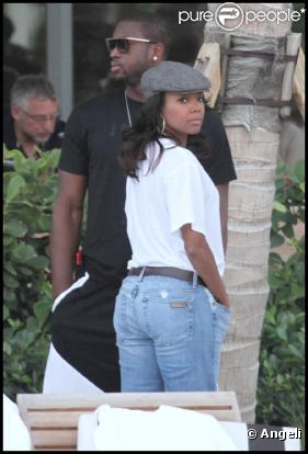 Gabrielle Union et Dwyane Wade en balade romantique à Miami le 28 décembre 2009