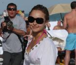 Hayden Panettiere sur une plage de Miami le 31 décembre 2009