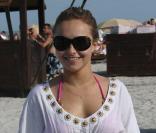 Hayden Panettiere sur une plage de Miami le 31 décembre 2009