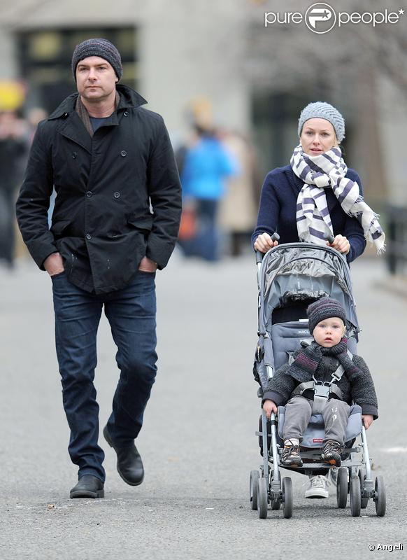 Naomi Watts et Liev Schreiber en famille