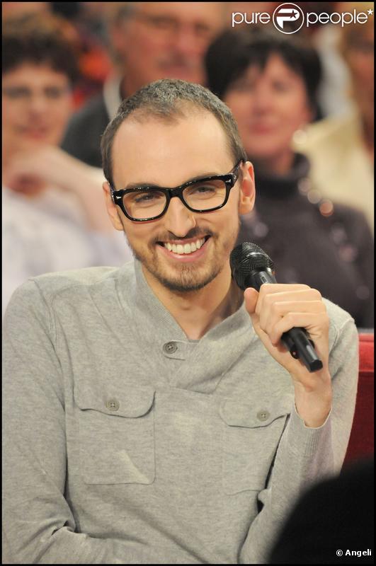 Christophe Willem à l'enregistrement de 