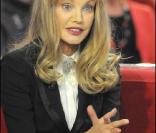 Arielle Dombasle à l'enregistrement de 