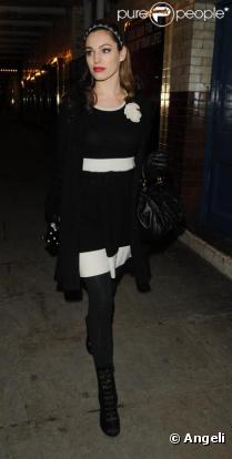 Kelly Brook à Londres le 6 janvier 2010