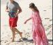 Orlando Bloom et Daria, sur la plage du Gouverneur, à Saint-Barthelemy, le 2 janvier 2010.