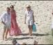 Orlando Bloom et Daria, sur la plage du Gouverneur, à Saint-Barthelemy, le 2 janvier 2010.