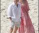 Roman Abramovich et Daria, sur la plage du Gouverneur, à Saint-Barthelemy, le 2 janvier 2010.
