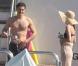 Miranda Kerr et Orlando Bloom sur un superbe yacht, à Saint-Barthelemy, le 2 janvier 2010.