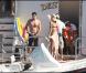 Miranda Kerr et Orlando Bloom sur un superbe yacht, à Saint-Barthelemy, le 2 janvier 2010.