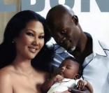 Kimora Lee et Djimon Hounsou ainsi que leur bébé Kenzo en couverture du magazine Ebony 
