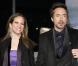 Robert Downey Jr. et sa femme Susan Levin, à l'occasion de l'avant-première allemande de Sherlock Holmes , au Cinestar Potsdamer Platz de Berlin, le 12 janvier 2010.