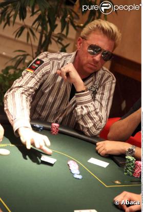 Boris Becker participe à un tournoi de poker en Autriche. 13 janvier 2010 