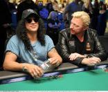 Boris Becker et Slash au PokerStars Caribbean Adventure. 8 janvier 2010 