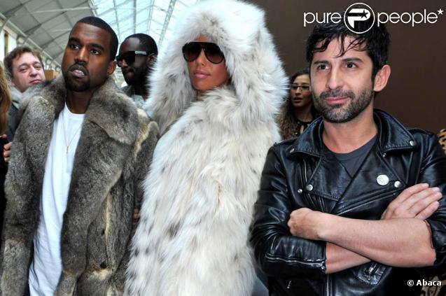 Kanye West et Amber Rose à Paris pour la Fashion Week masculine, le 21 janvier 2010