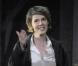 Irène Jacob lors de la pré-représentation de la pièce Je l'aimais, mise en scène par Patrice Leconte, le 19 janvier 2010
