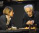 Gérard Darmon et Irène Jacob lors de la pré-représentation de la pièce Je l'aimais, mise en scène par Patrice Leconte, le 19 janvier 2010