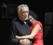 Gérard Darmon et Noémie Kocher lors de la pré-représentation de la pièce Je l'aimais, mise en scène par Patrice Leconte, le 19 janvier 2010