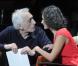 Gérard Darmon et Noémie Kocher lors de la pré-représentation de la pièce Je l'aimais, mise en scène par Patrice Leconte, le 19 janvier 2010