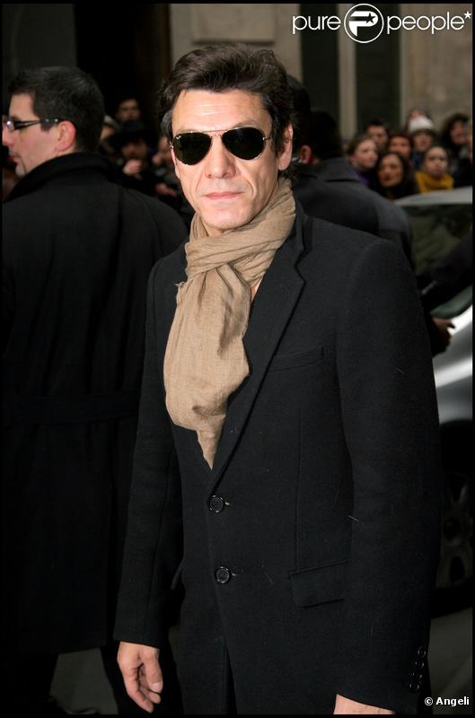 Marc Lavoine au défilé Chanel Haute-Couture le 26 janvier 2010