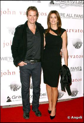 Cindy Crawford et Rande Gerber au concert privé de la boutique John Varvatos pour les Grammy Awards, le 28 janvier 2010 !