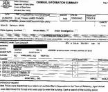 Procès-verbal à l'encontre de Rip Torn lors de son arrestation pour tentative d'effraction d'une banque, le 29 janvier 2009 