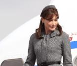 Carla Bruni en arrivant à Londres, le 26 mars 2008<br />