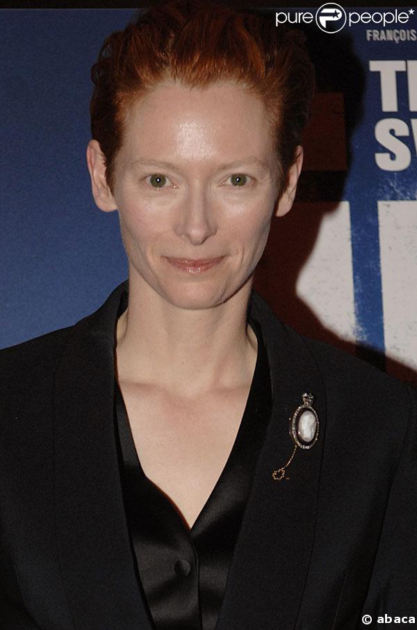 Tilda Swinton à l'avant-première de Julia d'Eric Zonca, dont elle est la vedette. Gaumont Marignan, le 3 mars 2008