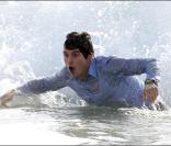 Orlando Bloom sur le tournage de The Good Doctor en Californie à Santa Monica le 4 février 2010