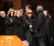 Le clan Vaneck très triste lors des obsèques de Pierre Vaneck, qui se sont tenues en l'église Saint-Roch, à Paris, le 6 février 2010.