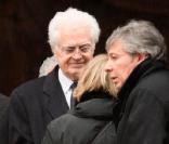 Lionel Jospin lors des obsèques de Pierre Vaneck, qui se sont tenues en l'église Saint-Roch, à Paris, le 6 février 2010.