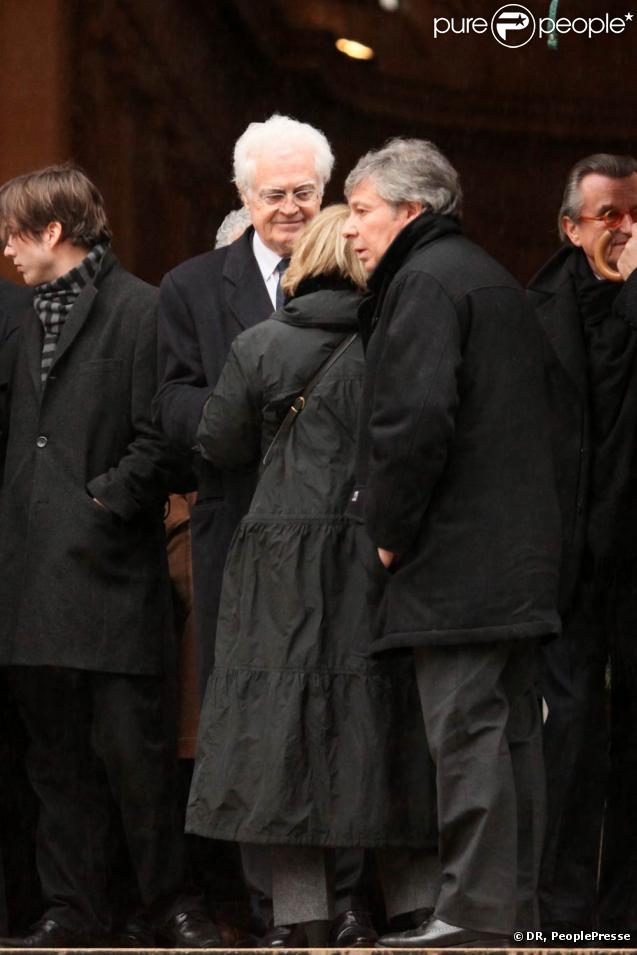Lionel Jospin lors des obsèques de Pierre Vaneck, qui se sont tenues en l'église Saint-Roch, à Paris, le 6 février 2010.