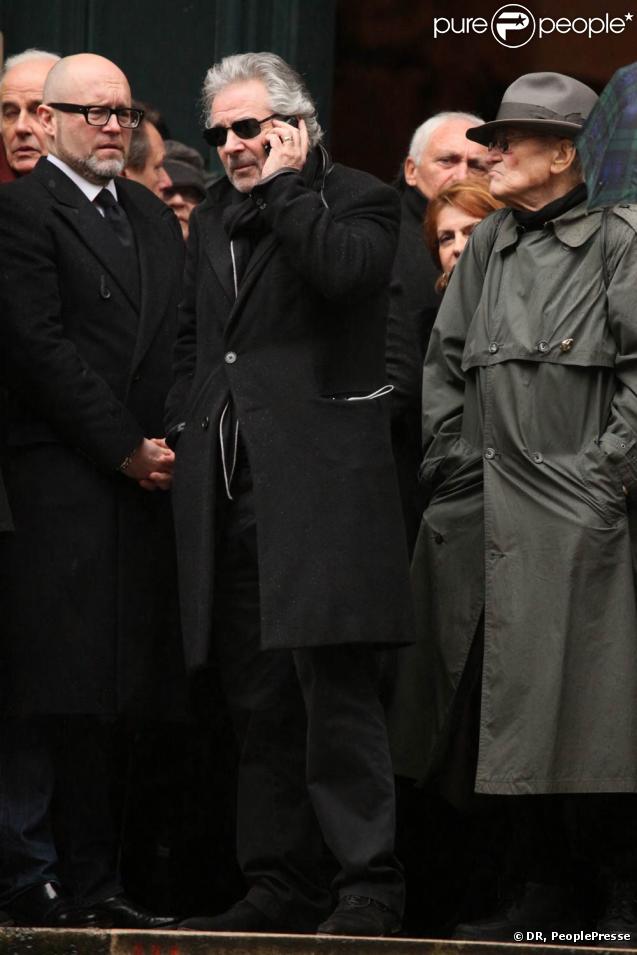 Pierre Arditi lors des obsèques de Pierre Vaneck, qui se sont tenues en l'église Saint-Roch, à Paris, le 6 février 2010.