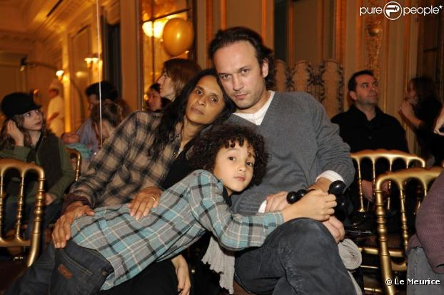  Karine Silla, Vincent Perez et Pablo au Carnaval des Enfants, au Meurice. 7/02/2010 
