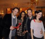 Vincent Perez, Karine Silla, Christopher Thompson et Géraldine Pailhas au Carnaval des Enfants, au Meurice. 7/02/2010