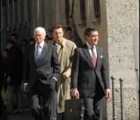 Liam Neeson et Antonio Banderas sur le tournage de 'The Other Man'