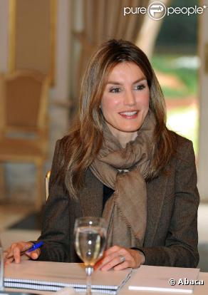 Letizia et Felipe à Barcelone lors d'un congrès. Le 16/02/10 