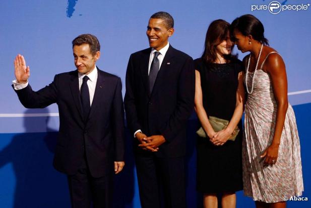 Carla Bruni et Michelle Obama 