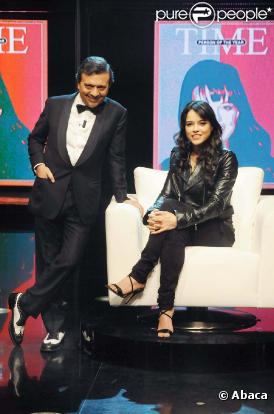 Michelle Rodriguez sur le plateau de  Chiambretti Night  à Milan, le 23 février 2010 !