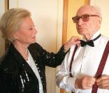 Michèle Morgan et Gérard Oury en 2001 