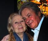 Michèle Morgan et Alain Delon le 12 février 2010 