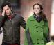 Leighton Meester et Penn Badgley sur le tournage de Gossip Girl, le 1er mars 2010