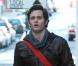 Penn Badgley sur le tournage de Gossip Girl, le 1er mars 2010